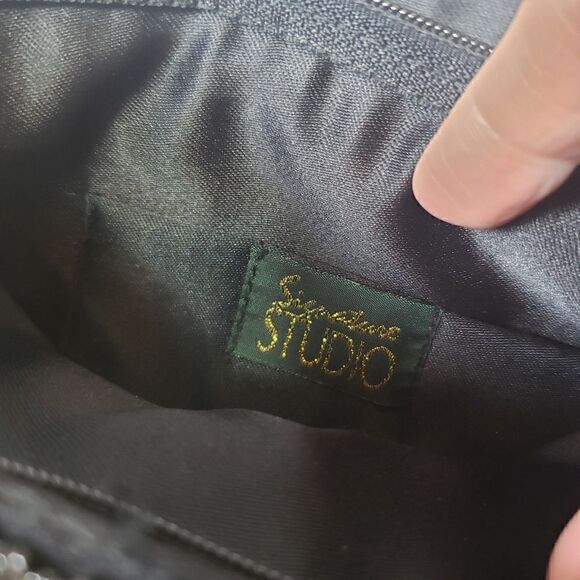 VINTAGE SIGNATURE STUDIO Zip Top Beaded Crossbody Evening Bag - Picture 9 of 10